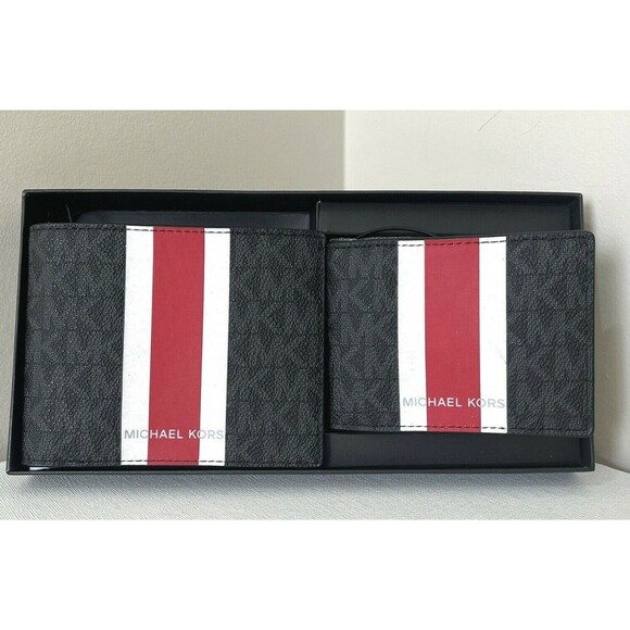 New Michael Kors 3-in-1 Wallet Set Black Multi with Gift box - Picture 1 of 4